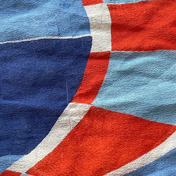 Vena Vintage Scarf in blue and red. - Picture 6 of 12